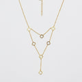 Clover double layers necklace