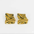 Wavy square earrings