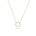Bamboo circular pendant necklace