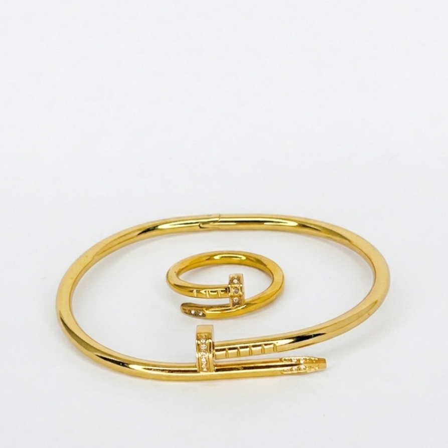 Gold Nail Jewelry Set