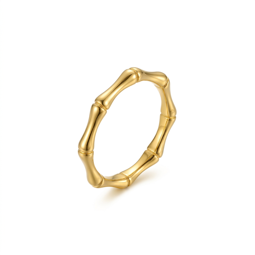 Golden Bamboo Eternity Ring