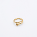 Crystal-Accented Nail Wrap Ring